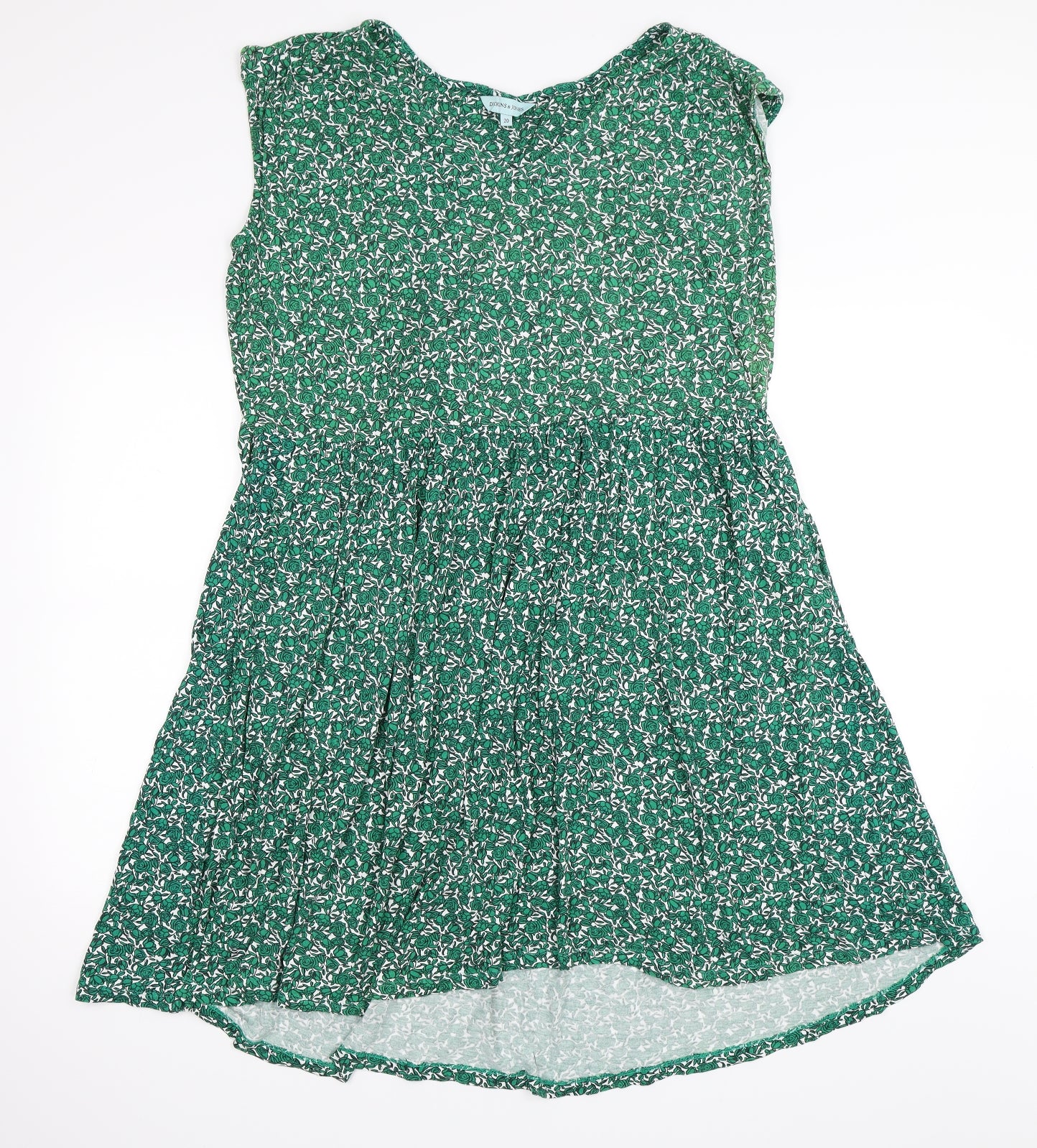 Dickins & Jones Womens Green Floral  T-Shirt Dress  Size 20