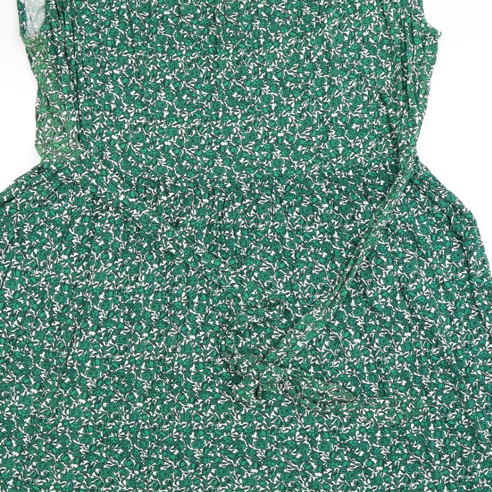 Dickins & Jones Womens Green Floral  T-Shirt Dress  Size 20