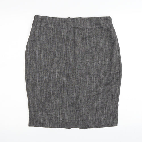 Warehouse Womens Grey   Straight & Pencil Skirt Size 12