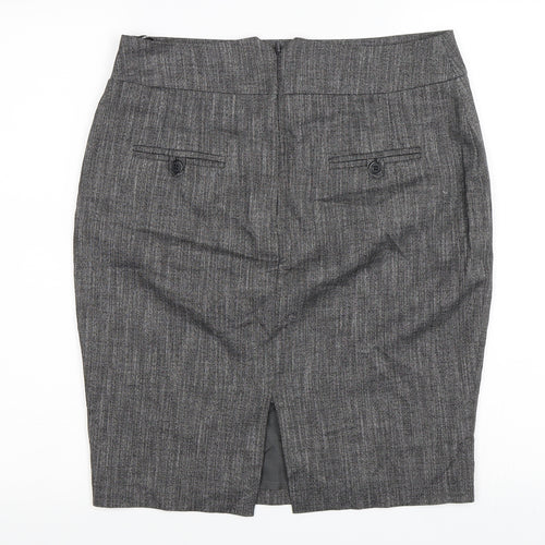 Warehouse Womens Grey   Straight & Pencil Skirt Size 12