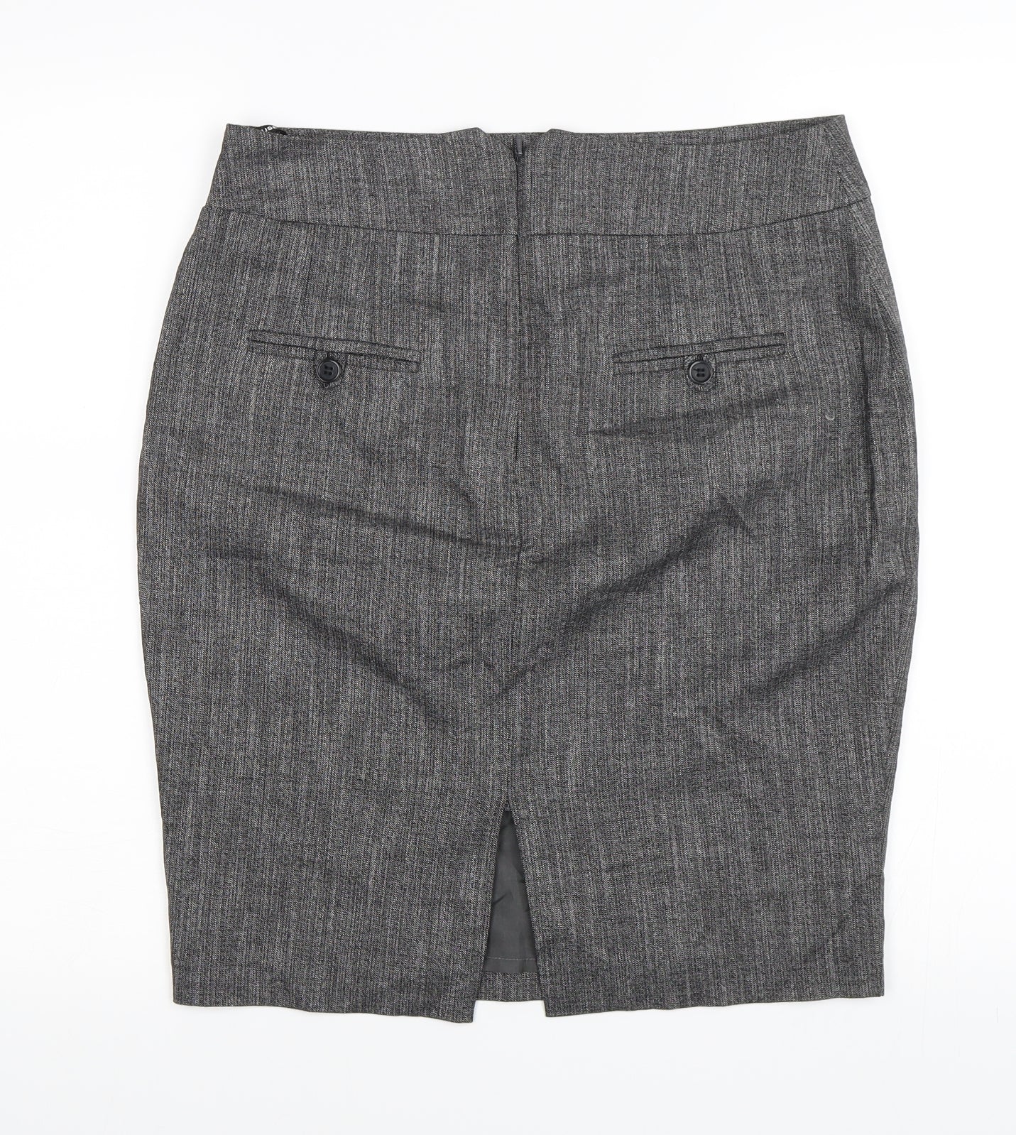 Warehouse Womens Grey   Straight & Pencil Skirt Size 12