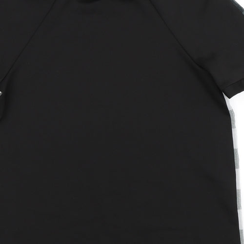 Primark Womens Black Check  Basic T-Shirt Size 6