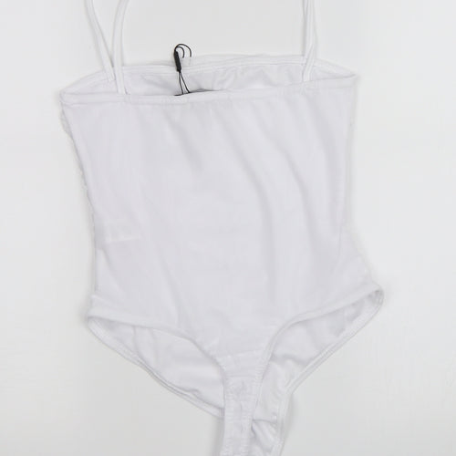 PRETTYLITTLETHING Womens White   Camisole Tank Size 10  - Bodysuit