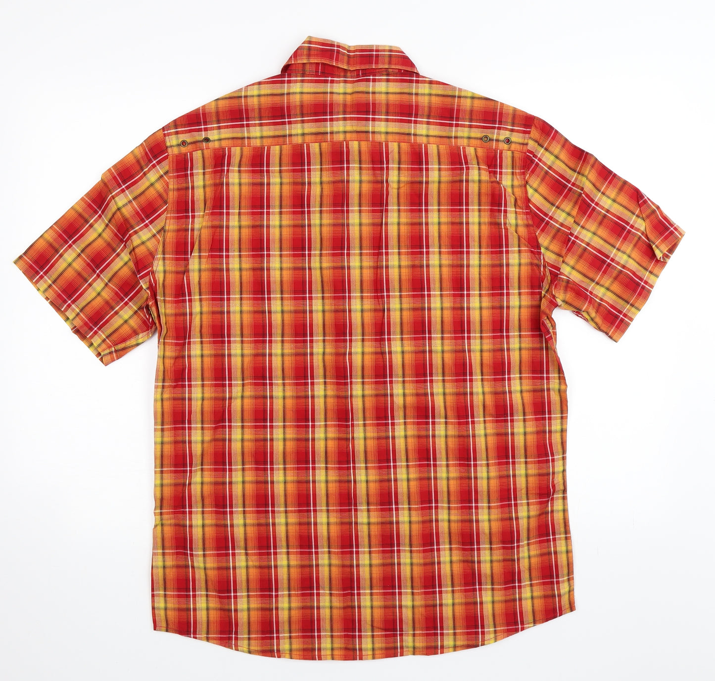 H&M Mens Red Check   Button-Up Size L