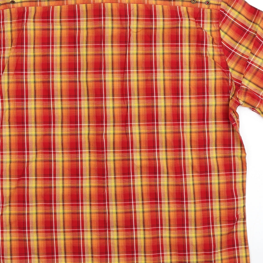 H&M Mens Red Check   Button-Up Size L