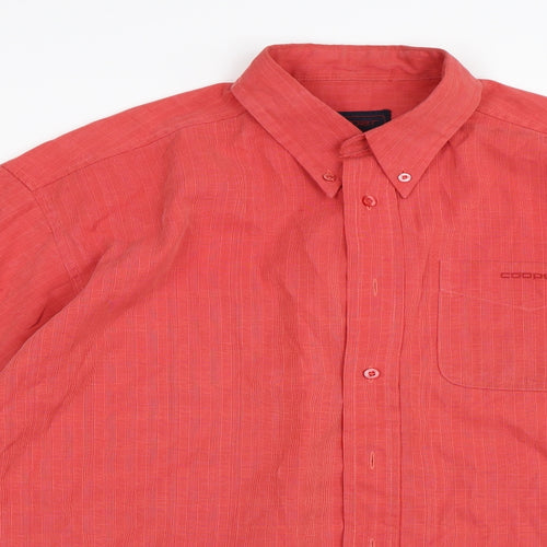 Cooper Mens Pink    Button-Up Size L