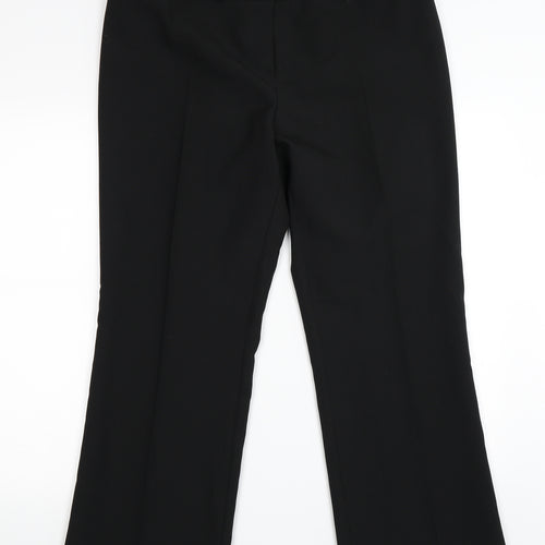 Evans Womens Black   Trousers  Size 16 L28 in