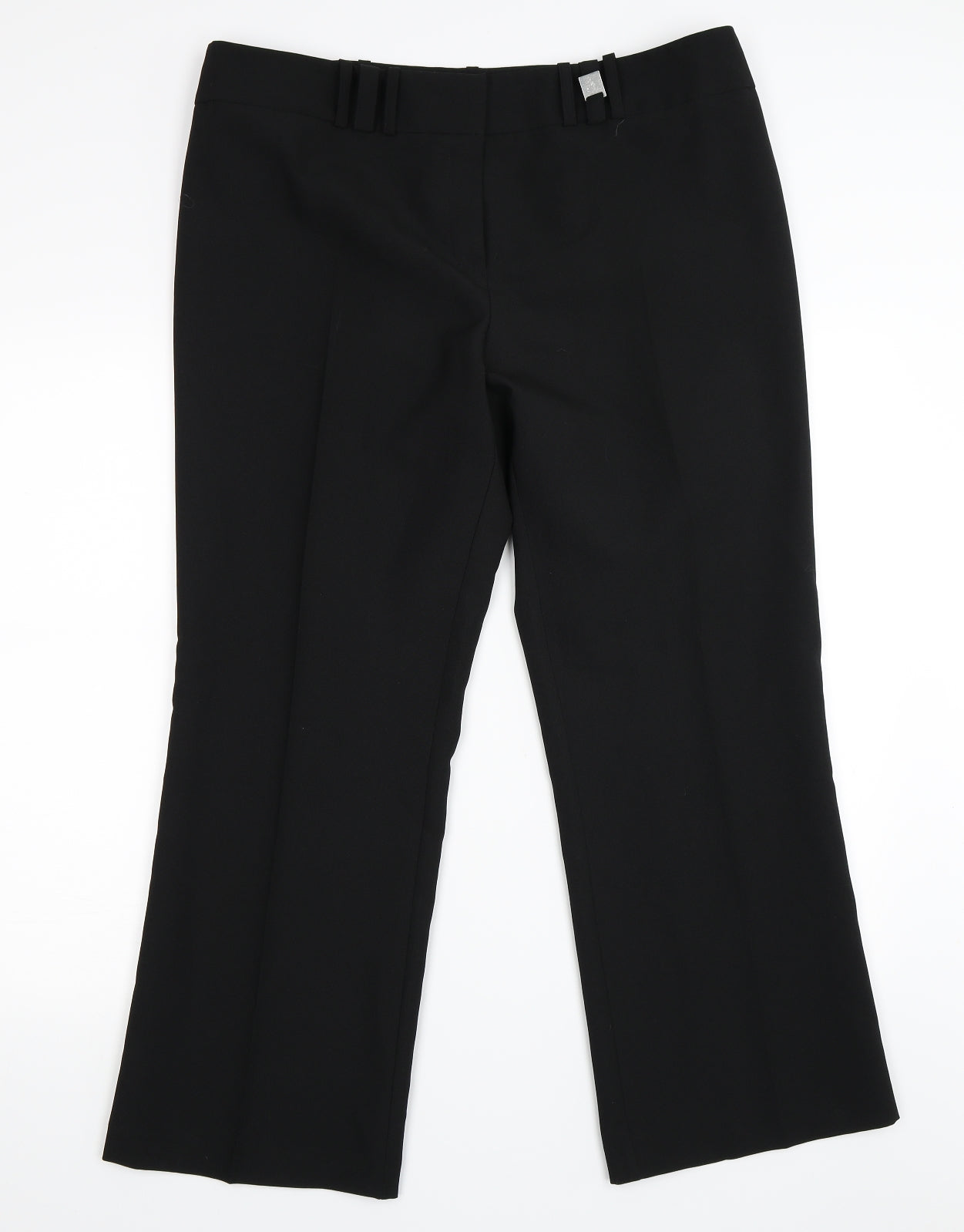 Evans Womens Black   Trousers  Size 16 L28 in