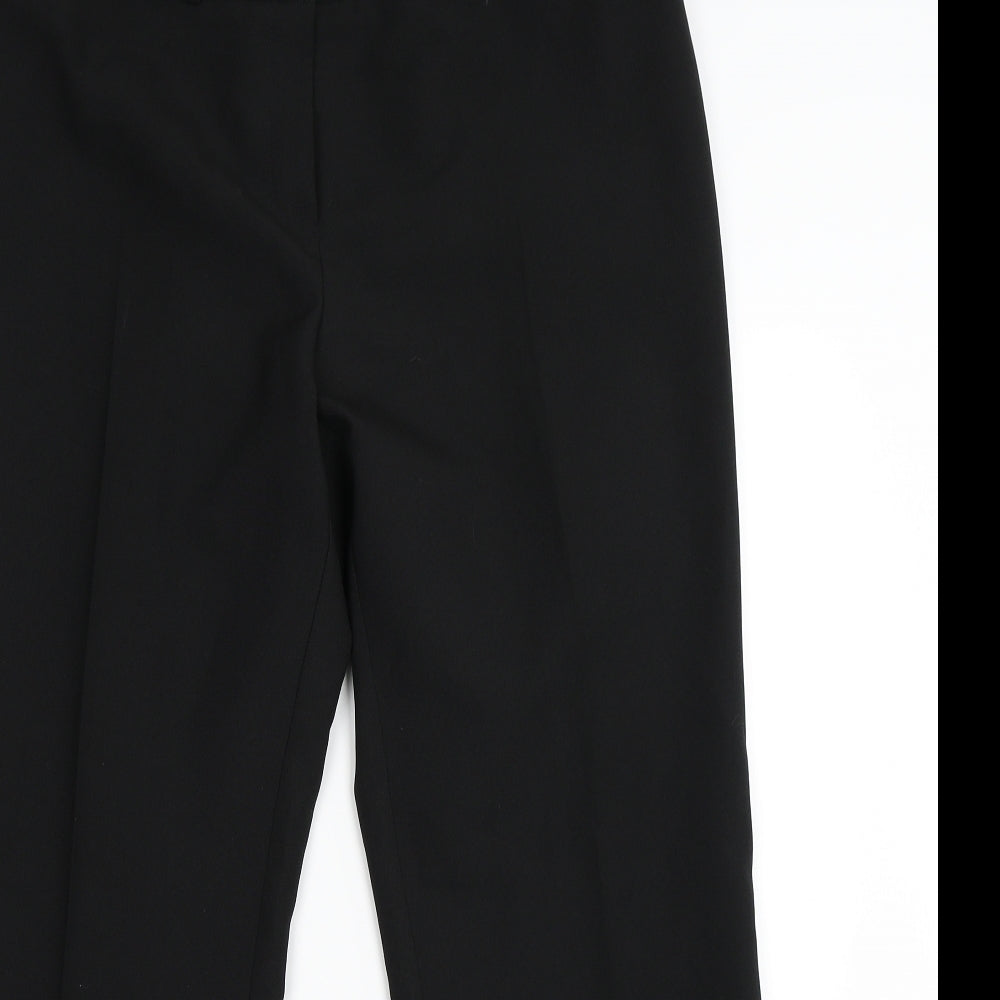 Evans Womens Black   Trousers  Size 16 L28 in