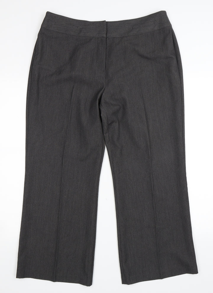BM Womens Grey Trousers Size 16 L27 in