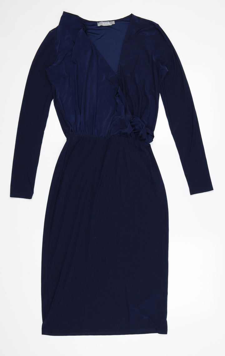 Love Womens Blue Bodycon Size 10