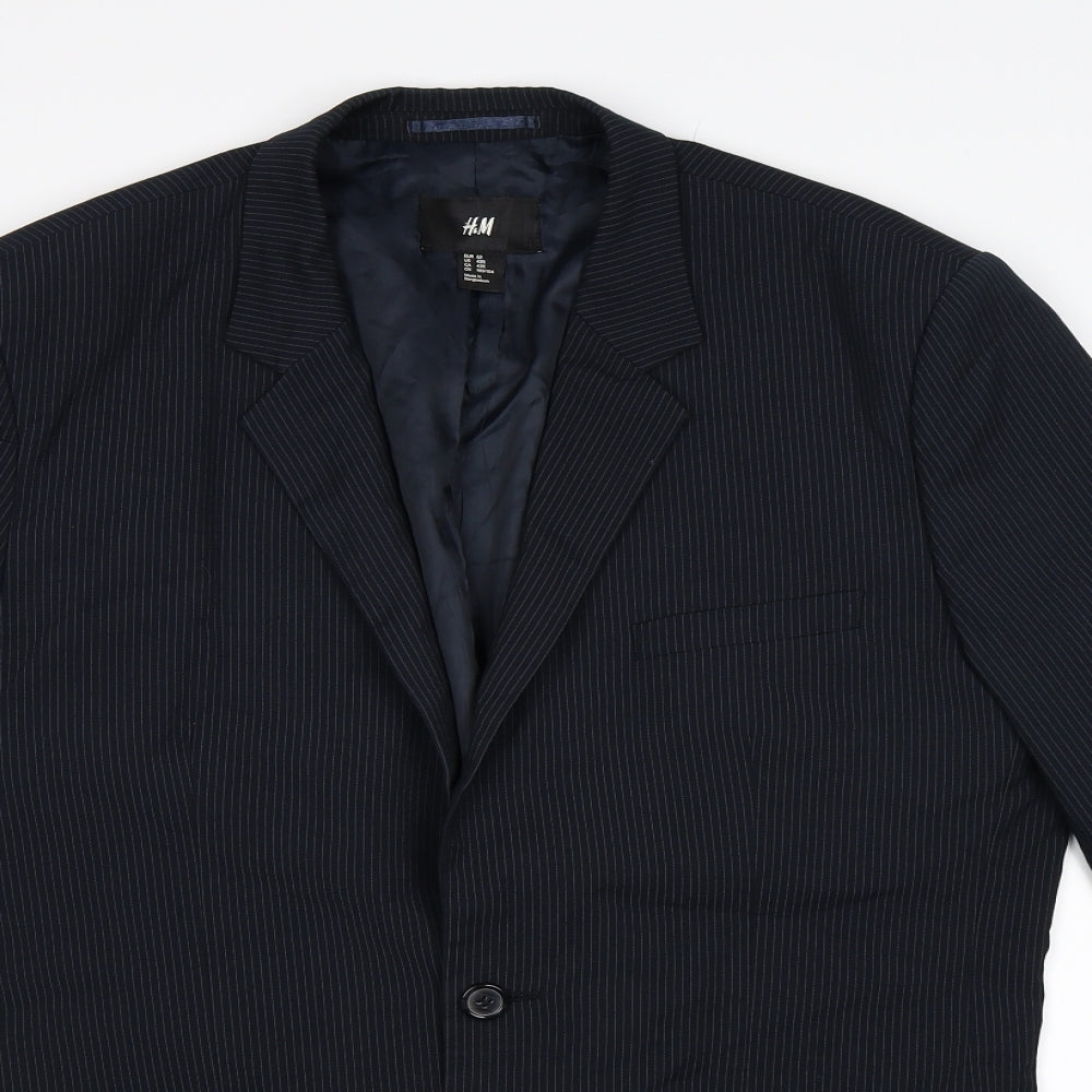 H&M Mens Black   Jacket Blazer Size 44