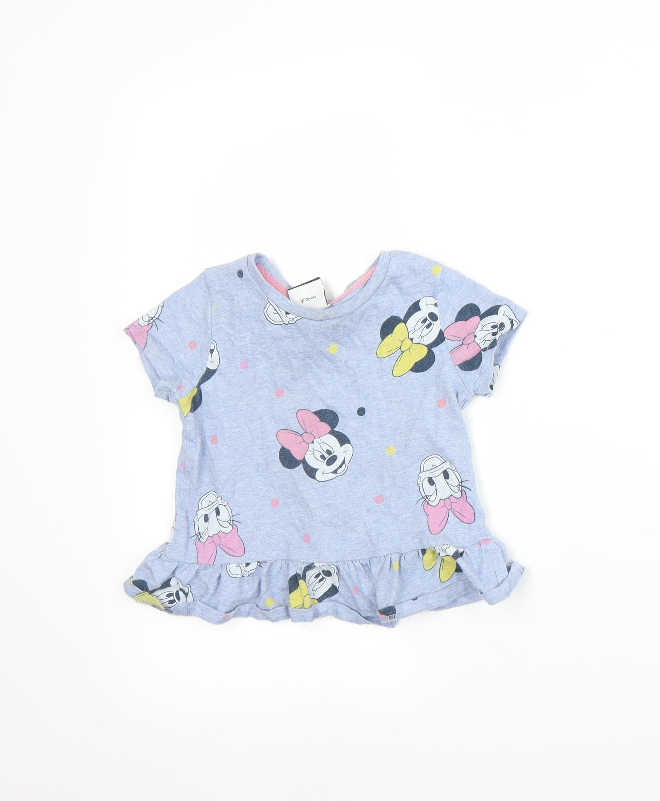 George Girls Blue   Basic T-Shirt Size 2-3 Years