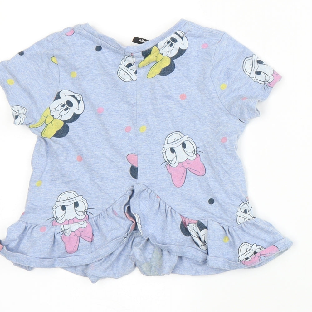 George Girls Blue   Basic T-Shirt Size 2-3 Years