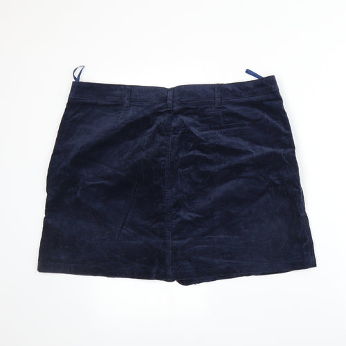 NEXT Womens Blue  Corduroy A-Line Skirt Size 18