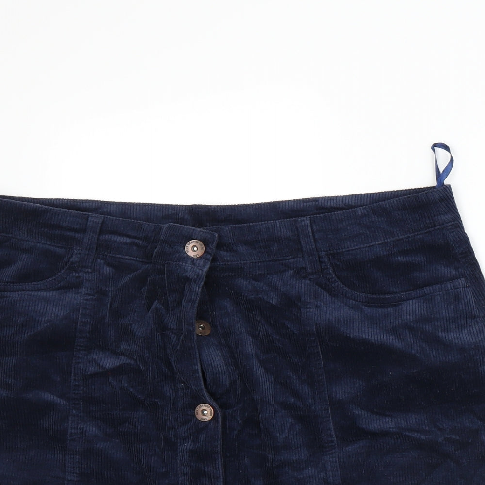 NEXT Womens Blue  Corduroy A-Line Skirt Size 18