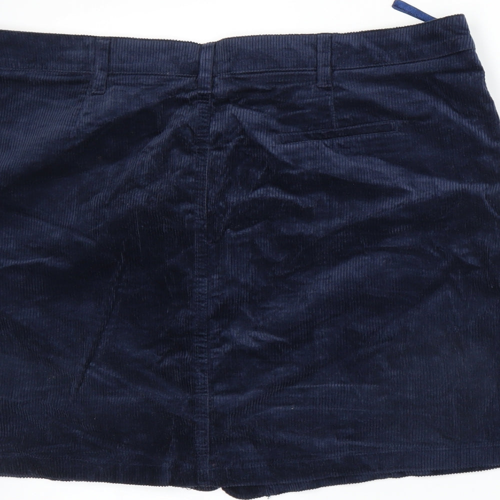 NEXT Womens Blue  Corduroy A-Line Skirt Size 18