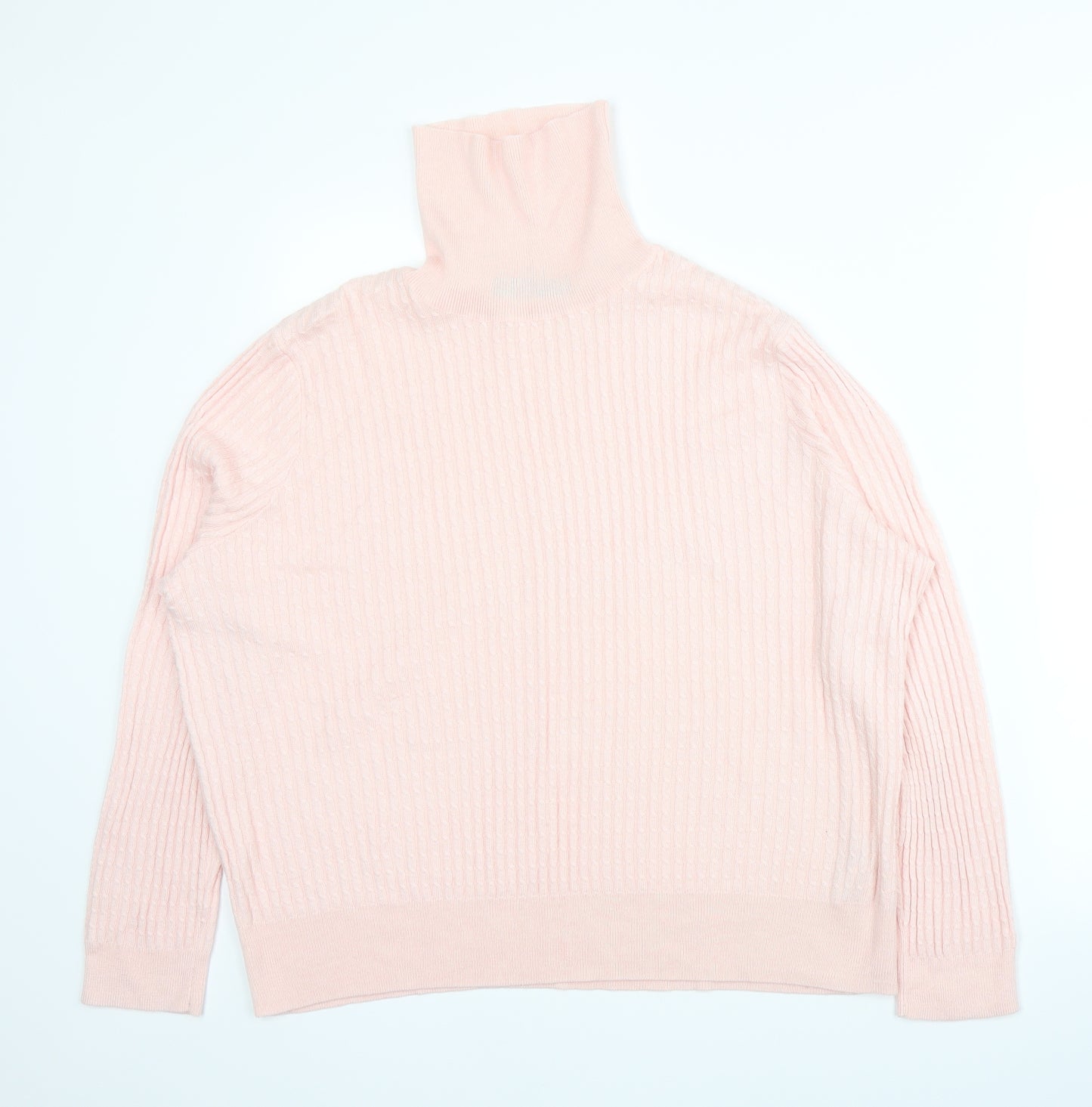 Marks and Spencer Womens Pink  Knit Pullover Jumper Size 16