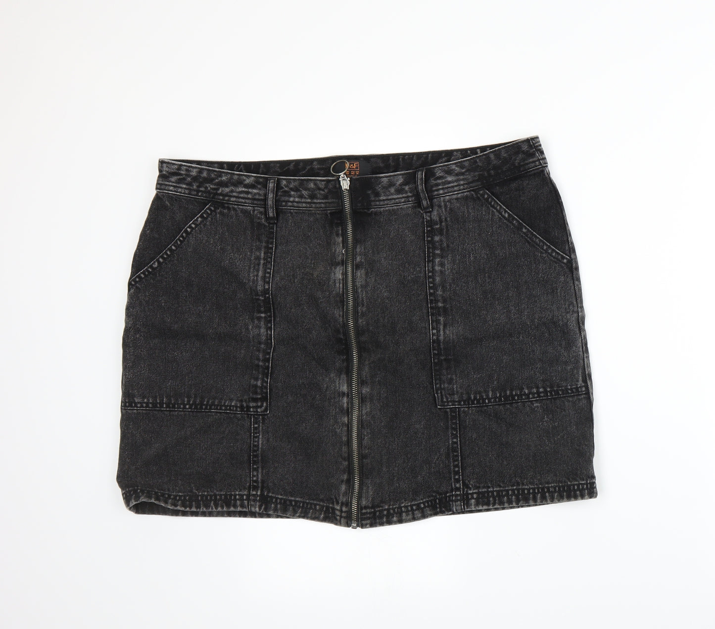 F&F Womens Grey   A-Line Skirt Size 18