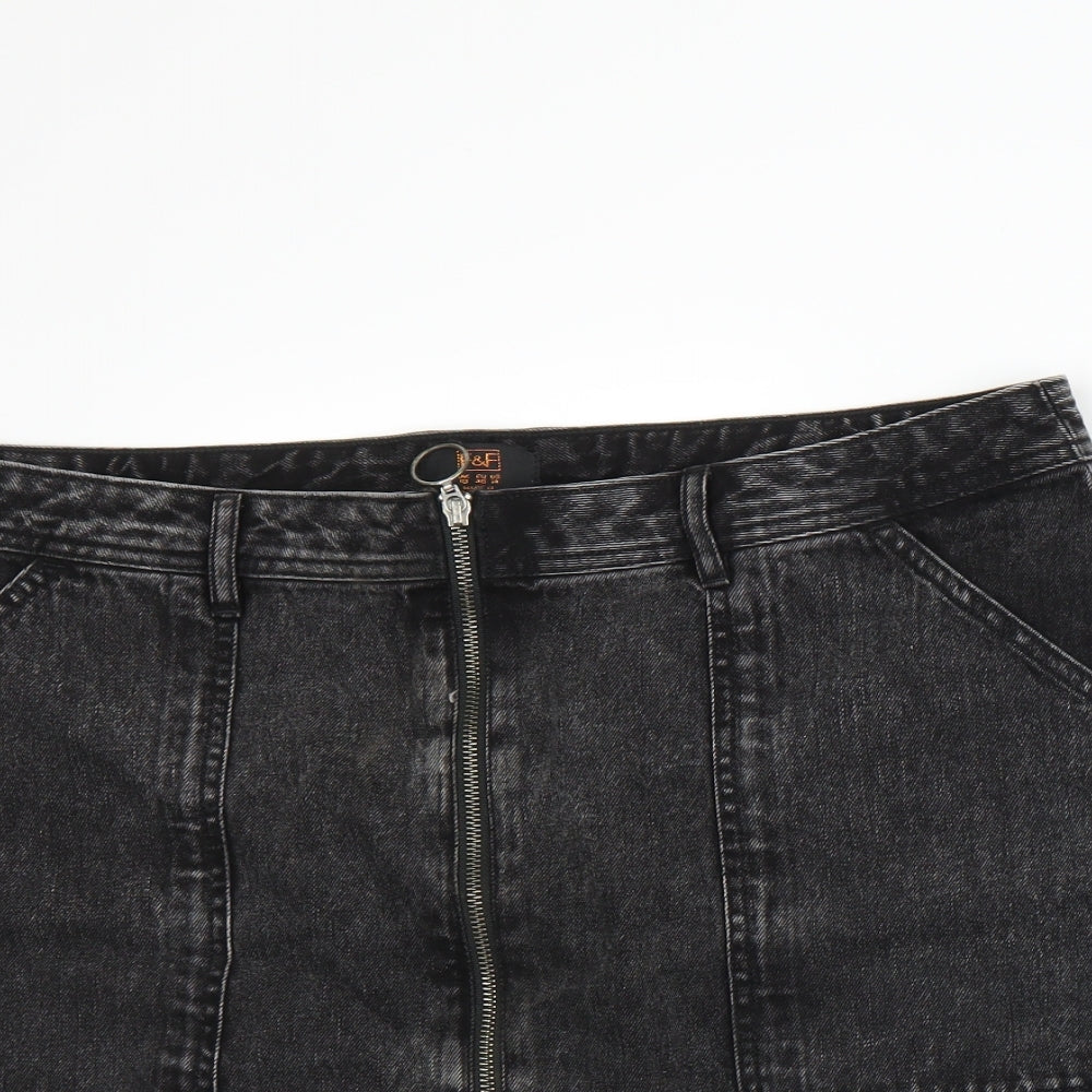 F&F Womens Grey   A-Line Skirt Size 18