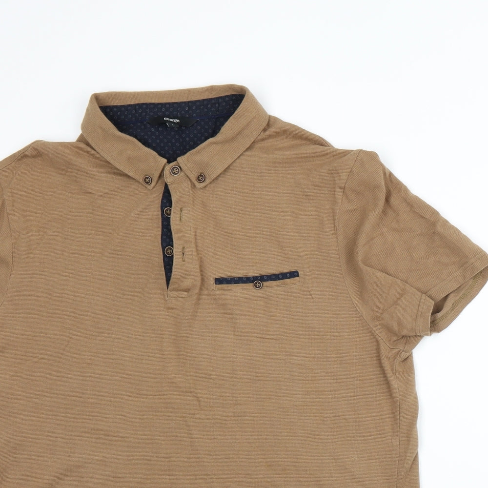 George Mens Brown    Polo Size L