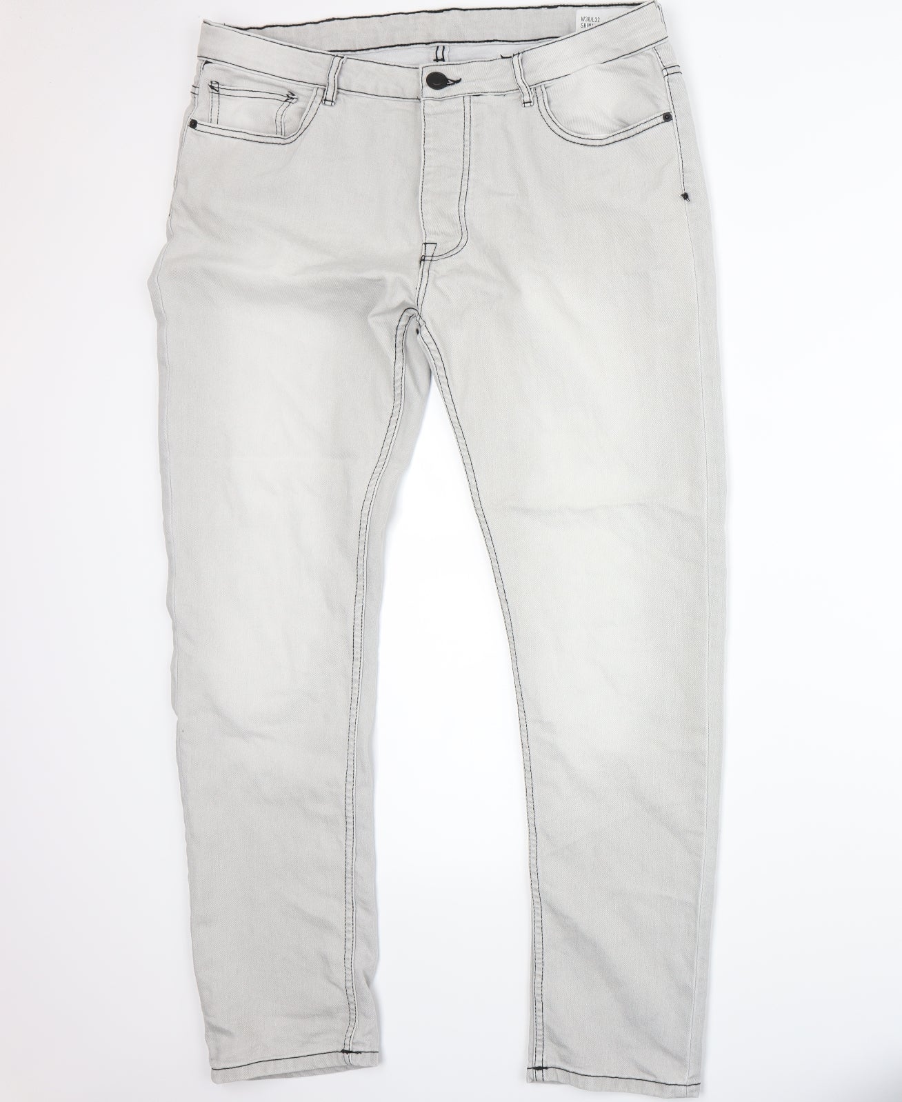 Primark Mens Grey   Skinny Jeans Size 38 L30 in