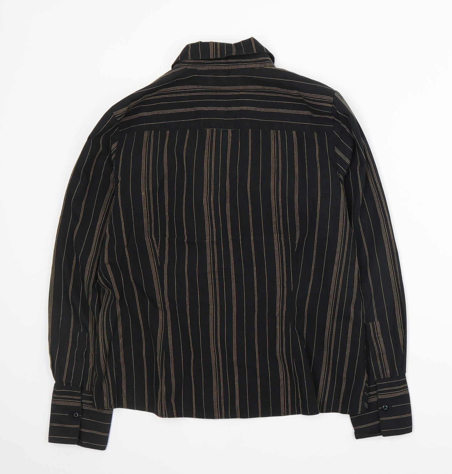 Papaya Womens Black Striped  Basic Blouse Size 14