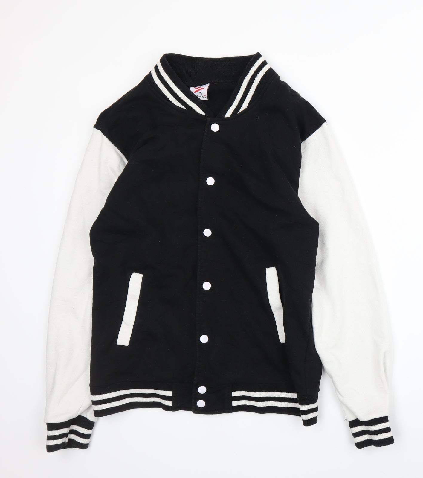 Stars & Stripes Mens Black   Varsity Jacket Jacket Size M