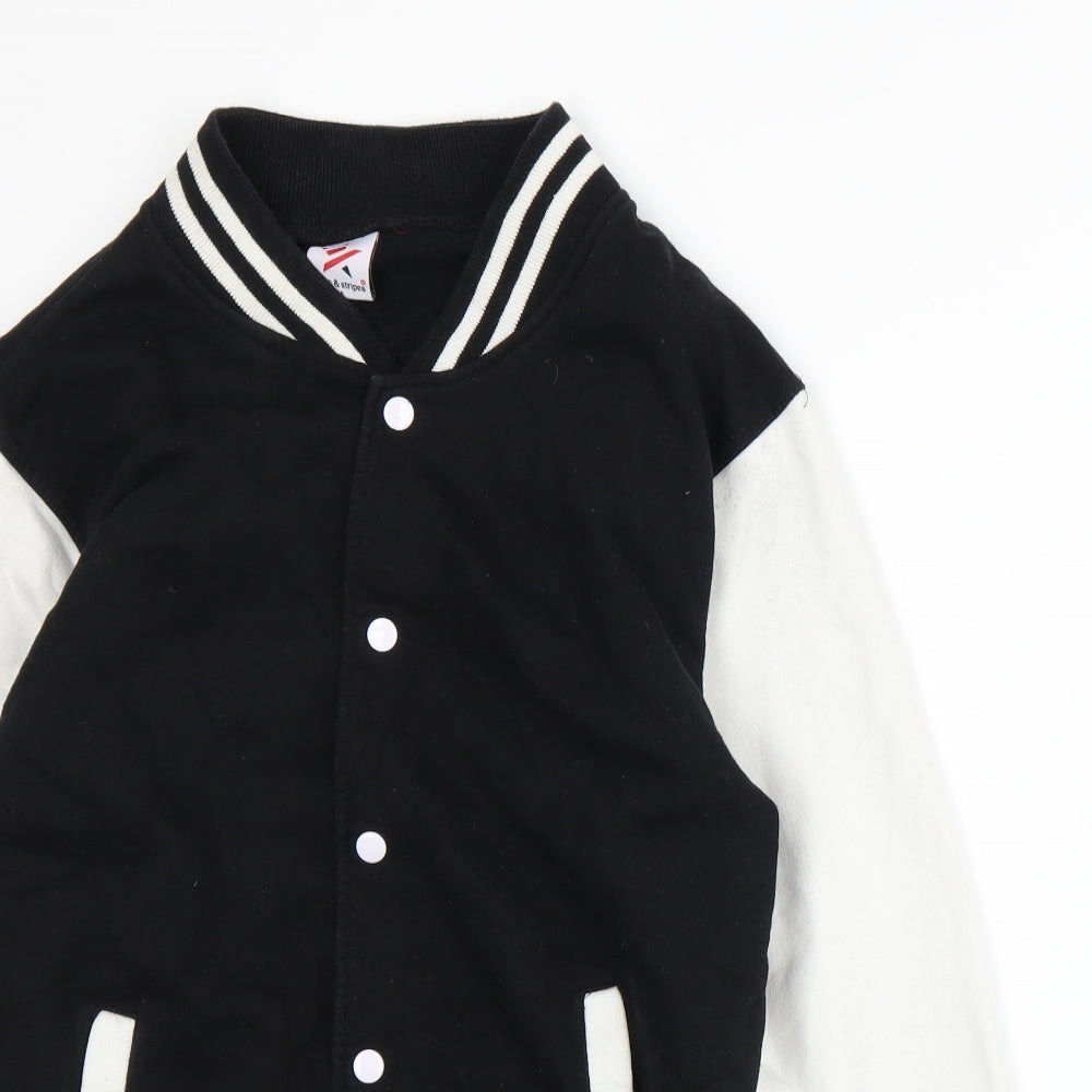 Stars & Stripes Mens Black   Varsity Jacket Jacket Size M