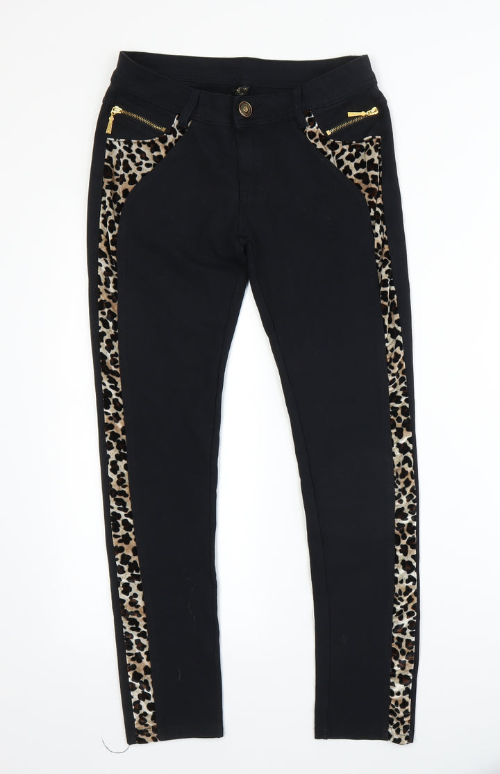 Miss Bou Womens Black Skinny Jeans Size 8 L25 in