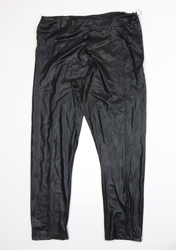 Boohoo Womens Black Trousers Size 14 L25 in