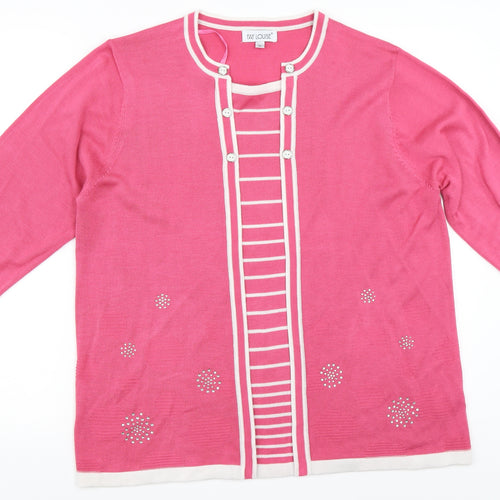 Fay Louise Womens Pink   Pullover Jumper Size XL