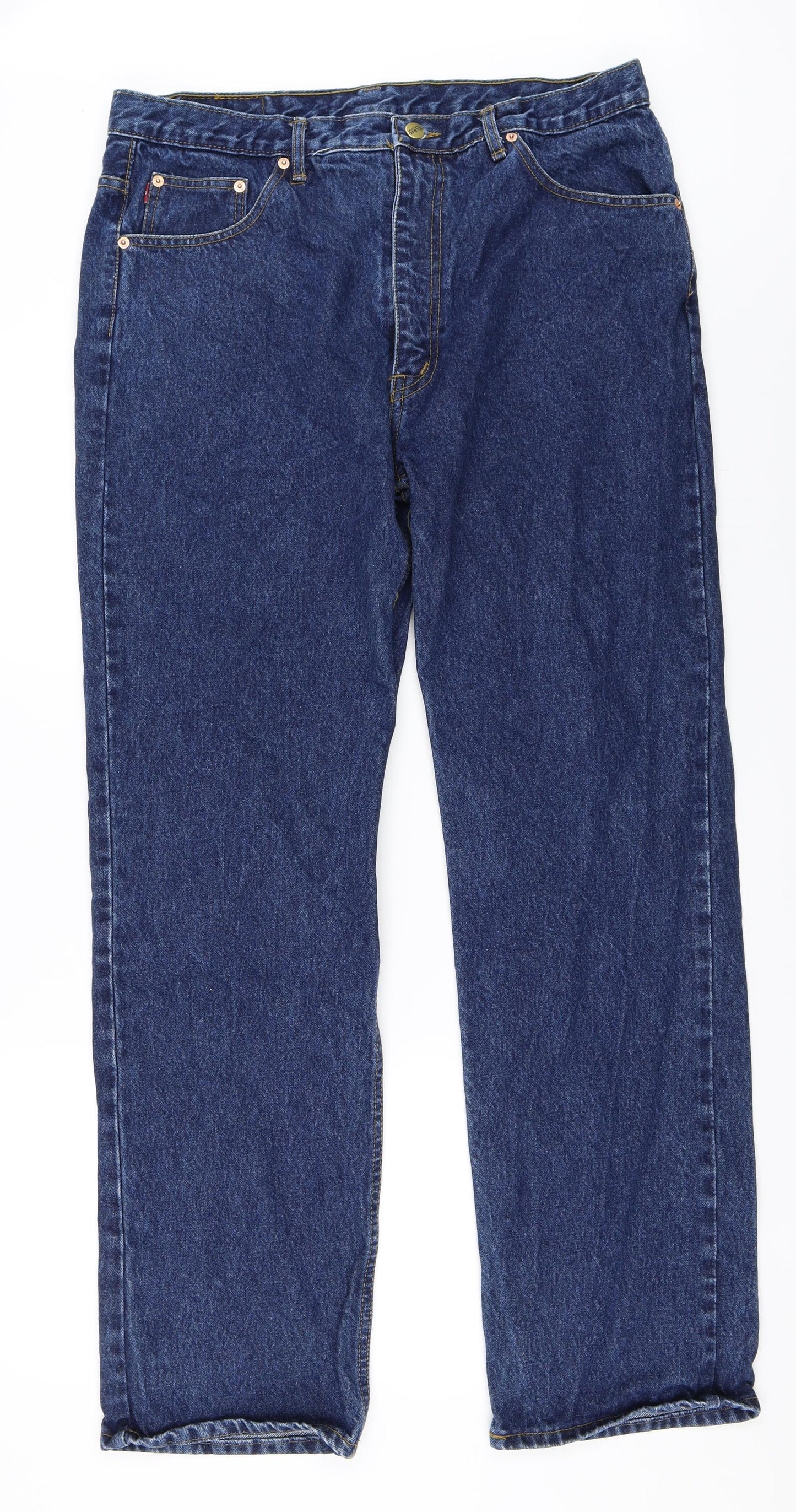 Bugjo Mens Blue  Denim Straight Jeans Size 38 in L34 in