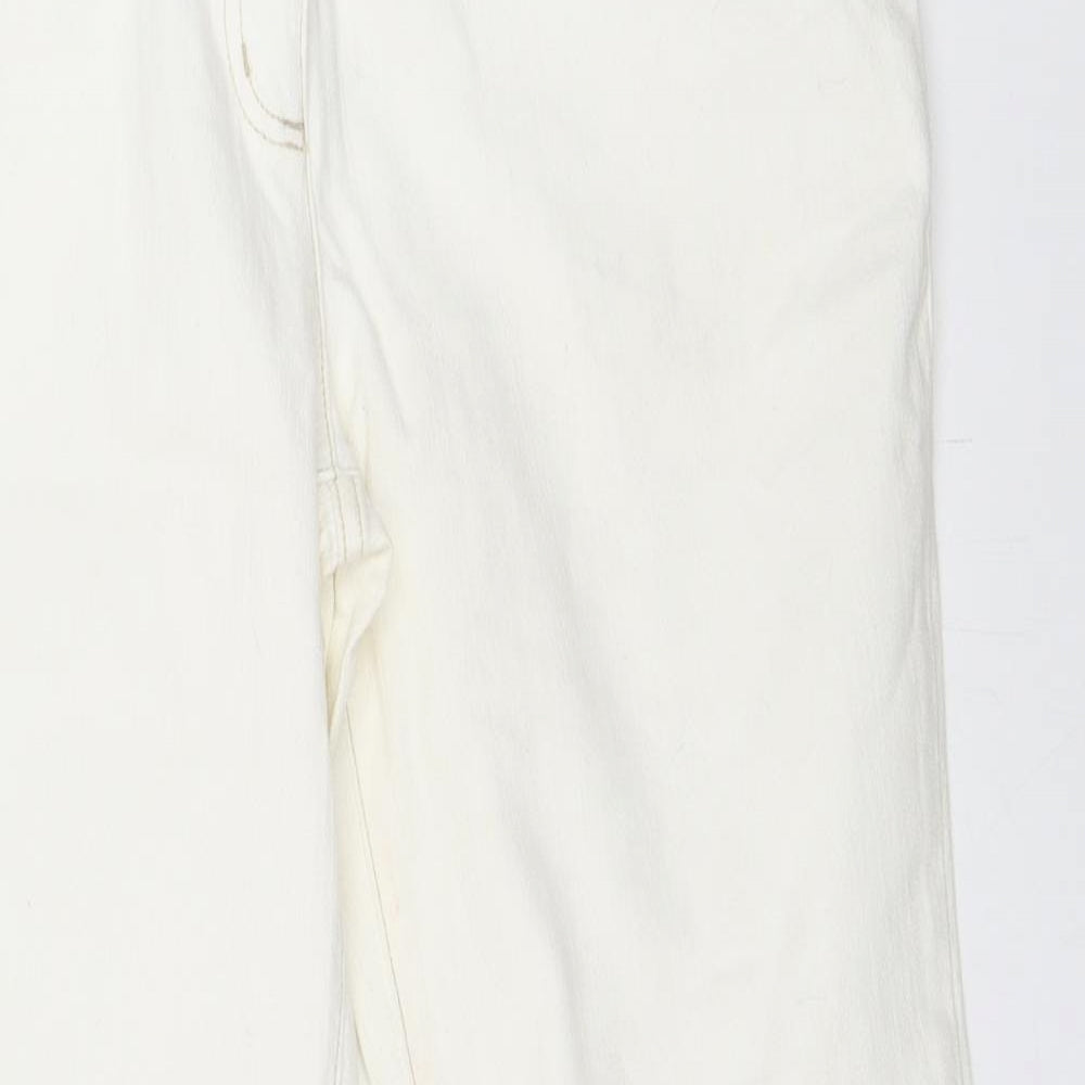NEXT Womens White  Denim Bootcut Jeans Size 14 L28 in