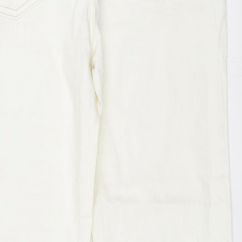 NEXT Womens White  Denim Bootcut Jeans Size 14 L28 in