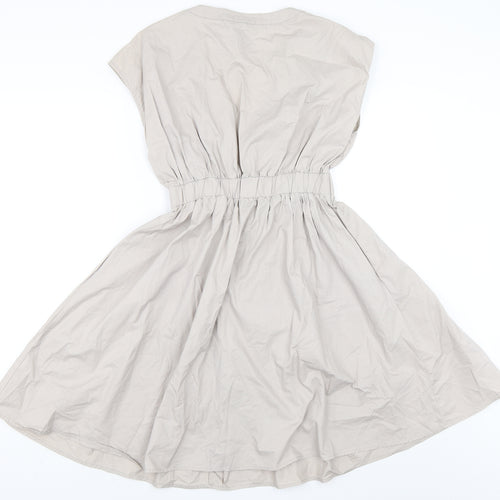 H&M Womens Beige   Skater Dress  Size 36