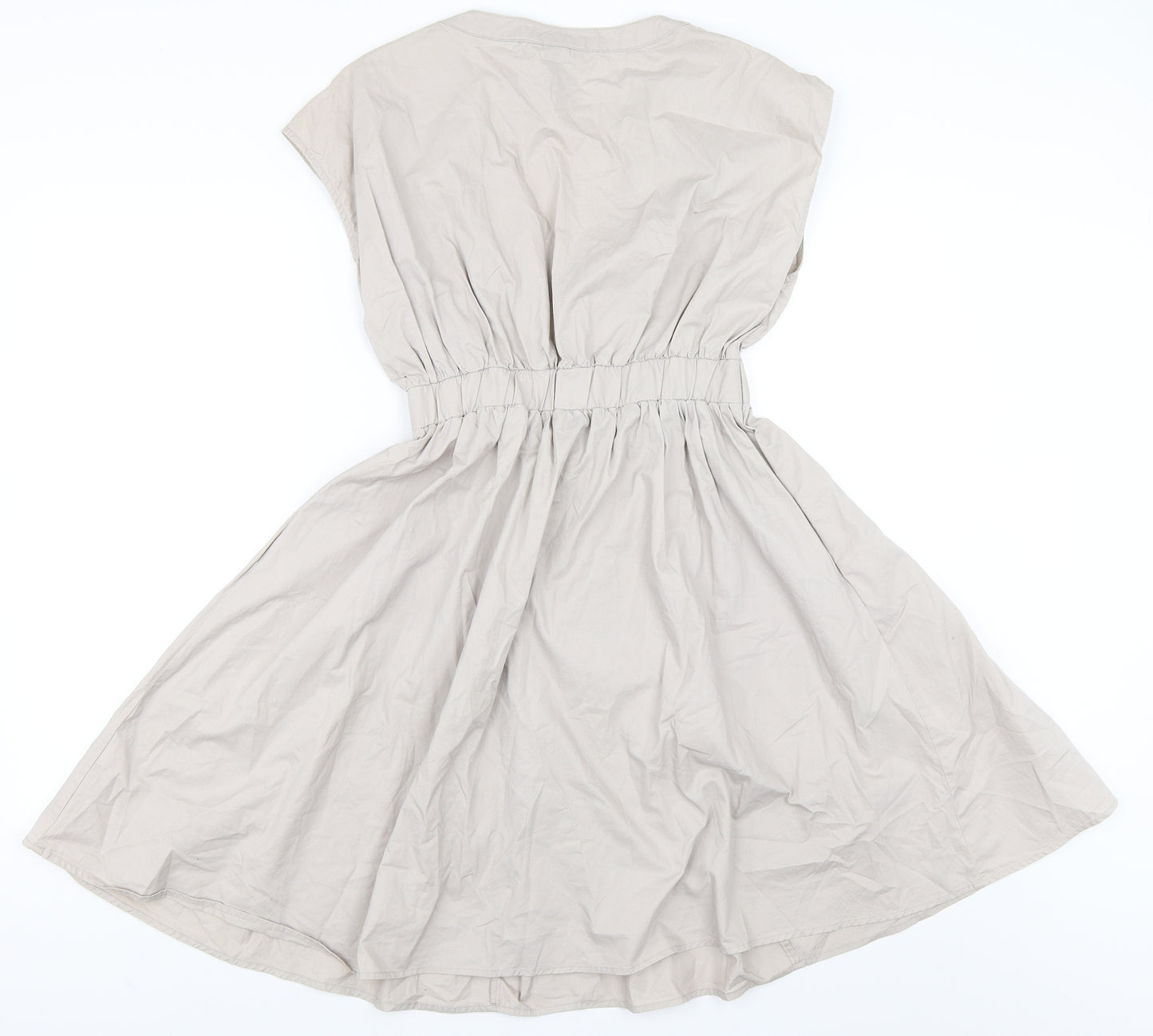 H&M Womens Beige   Skater Dress  Size 36