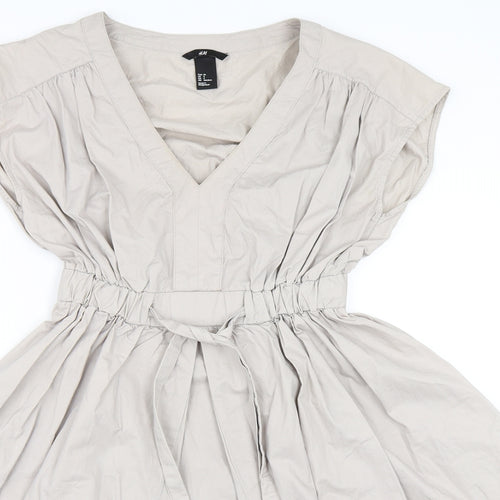 H&M Womens Beige   Skater Dress  Size 36