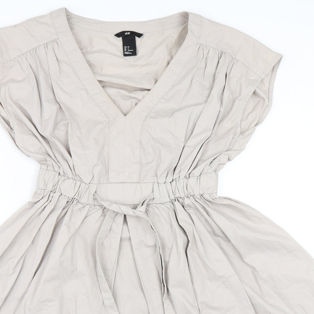 H&M Womens Beige   Skater Dress  Size 36