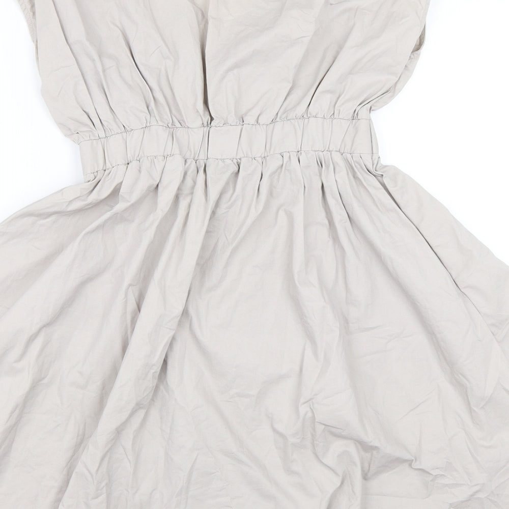 H&M Womens Beige   Skater Dress  Size 36