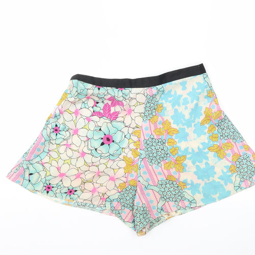 River Island Womens Blue Floral  Bermuda Shorts Size 8