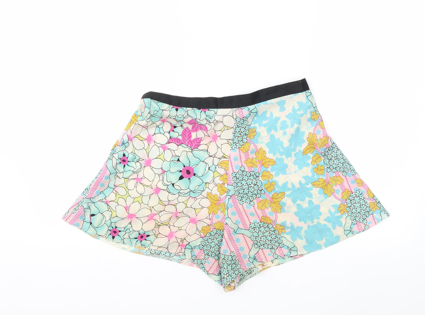 River Island Womens Blue Floral  Bermuda Shorts Size 8
