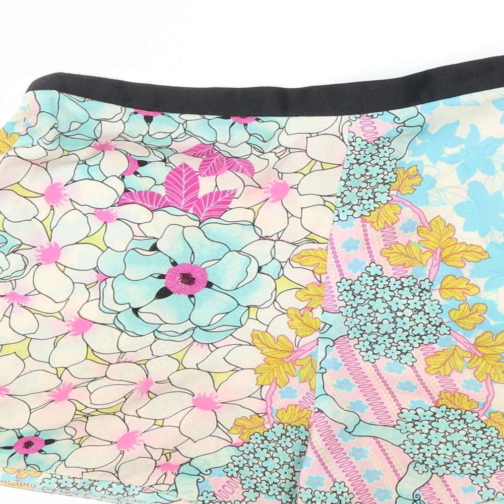 River Island Womens Blue Floral  Bermuda Shorts Size 8
