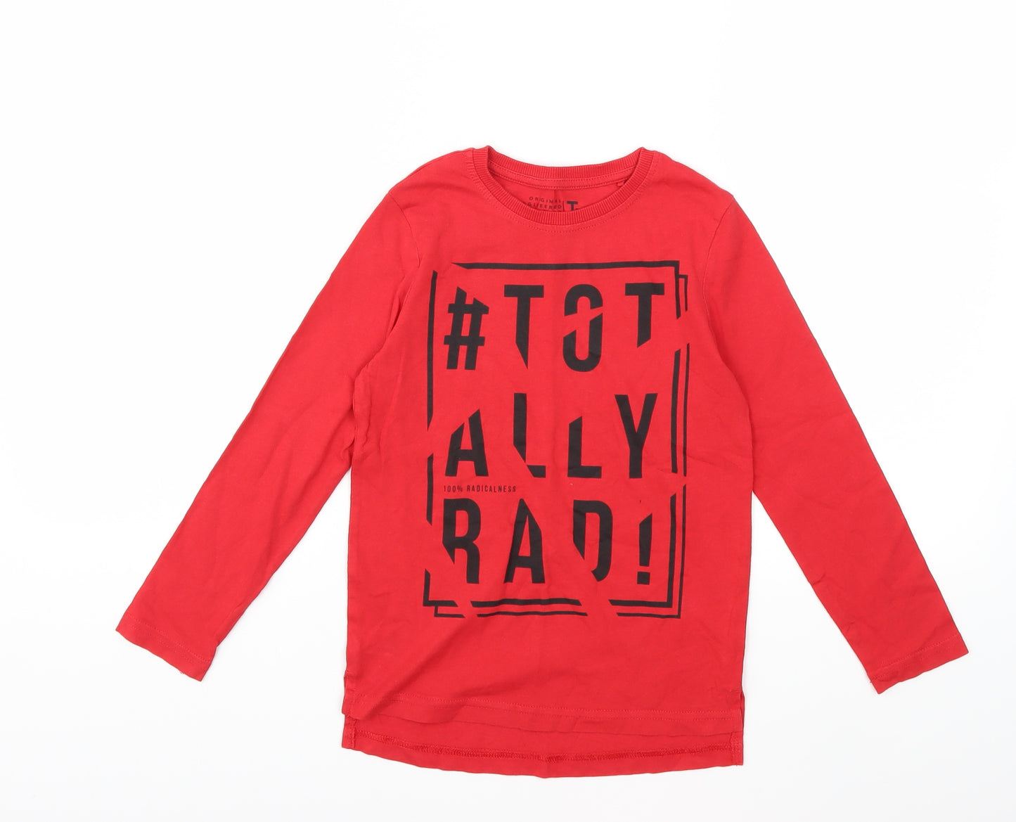 TU Boys Red   Basic T-Shirt Size 6 Years