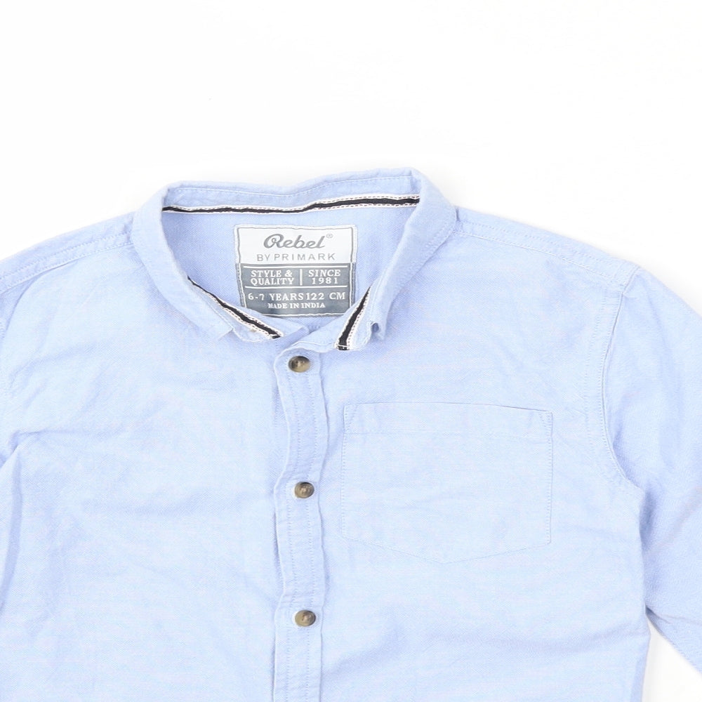 Primark Boys Blue   Basic Button-Up Size 6 Years