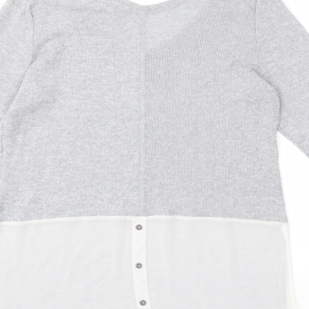 NEXT Womens Grey  Knit Pullover Jumper Size 14