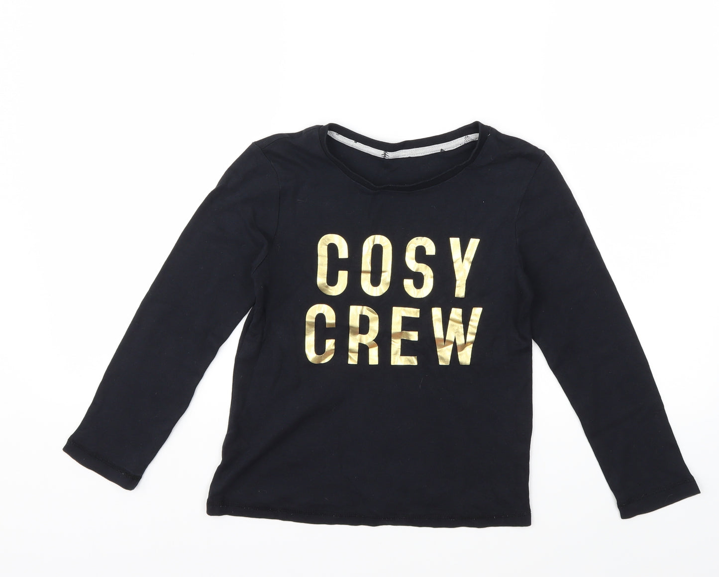 George Girls Black   Basic T-Shirt Size 9-10 Years