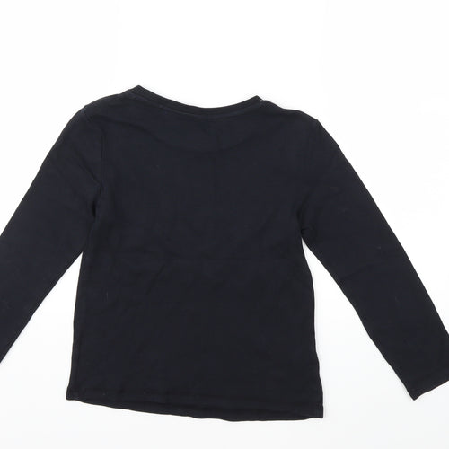 George Girls Black   Basic T-Shirt Size 9-10 Years