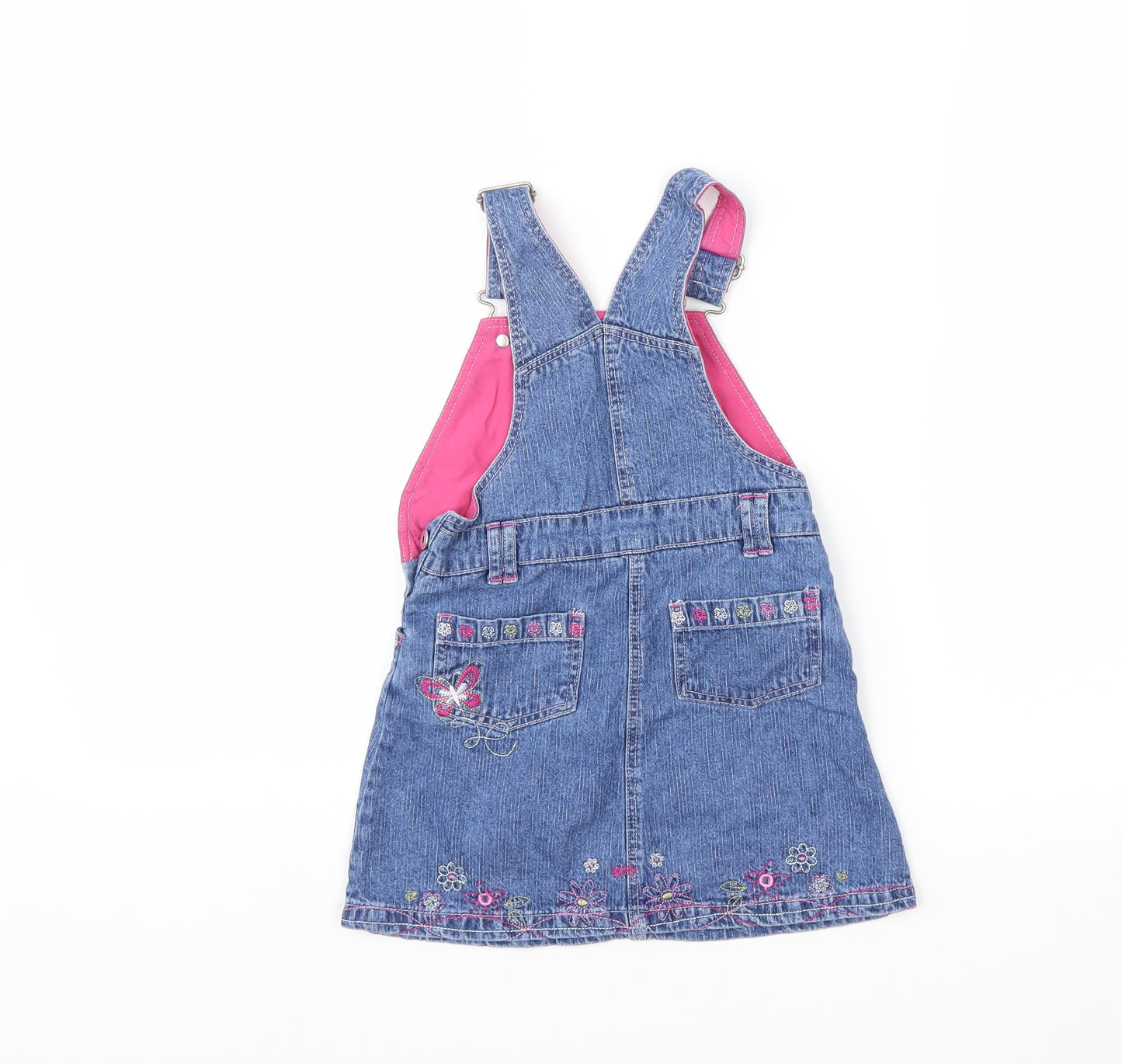TU Baby Blue  Denim Pinafore/Dungaree Dress  Size 18-24 Months