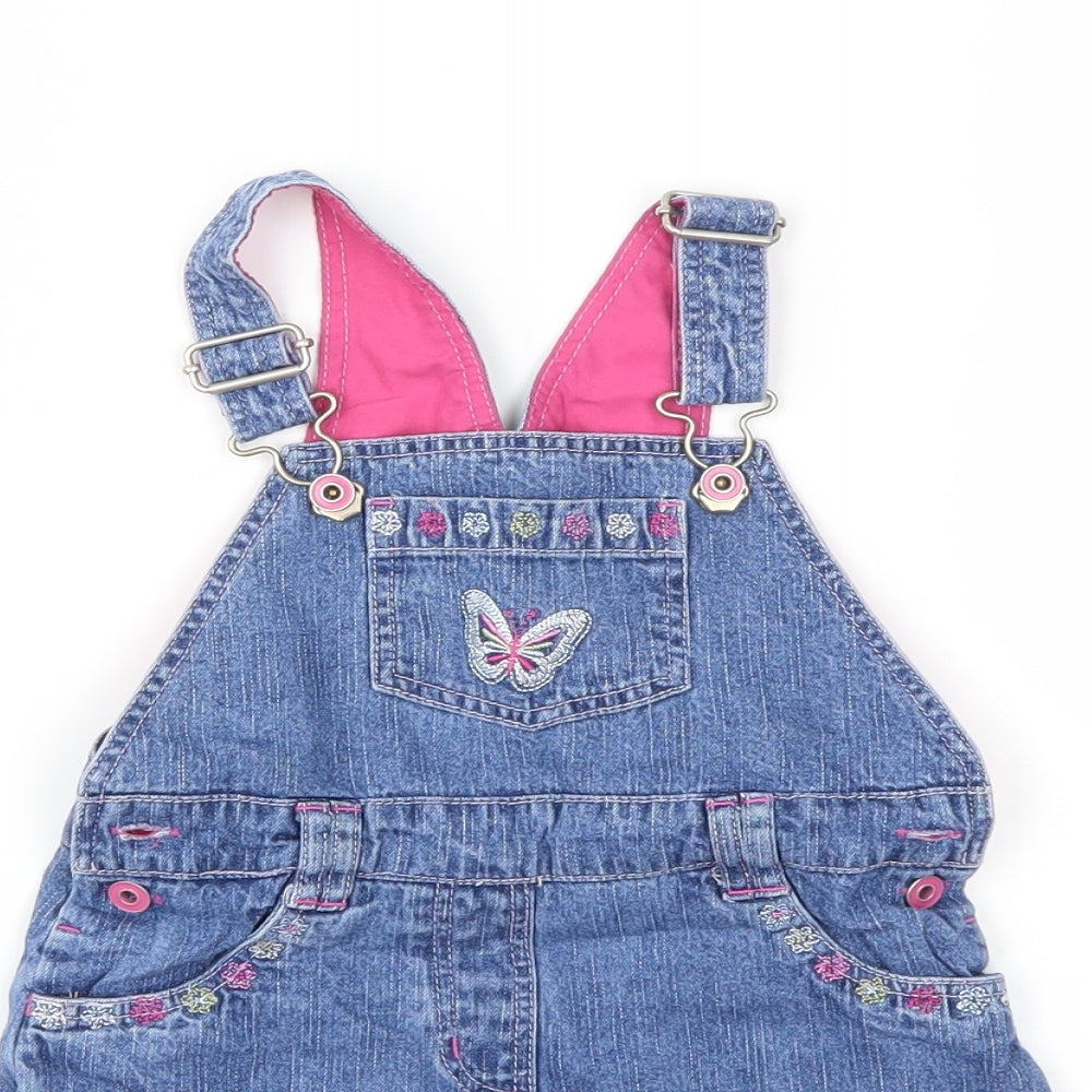 TU Baby Blue  Denim Pinafore/Dungaree Dress  Size 18-24 Months